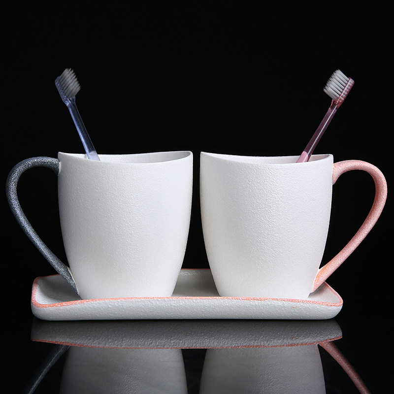 日式洗漱杯装简约口杯刷牙杯情侣漱口杯一对牙刷杯