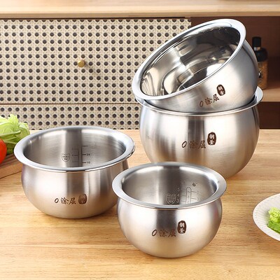 304加厚不锈钢电饭煲内胆配件 2345L升0无涂层通用电饭锅球釜内胆