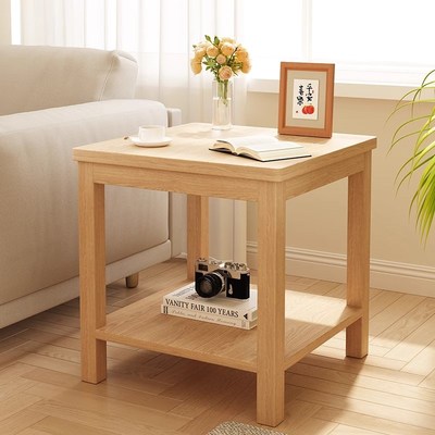 茶几小桌子纯实木小方桌老式60x60沙发边几现代简约可移动正方形