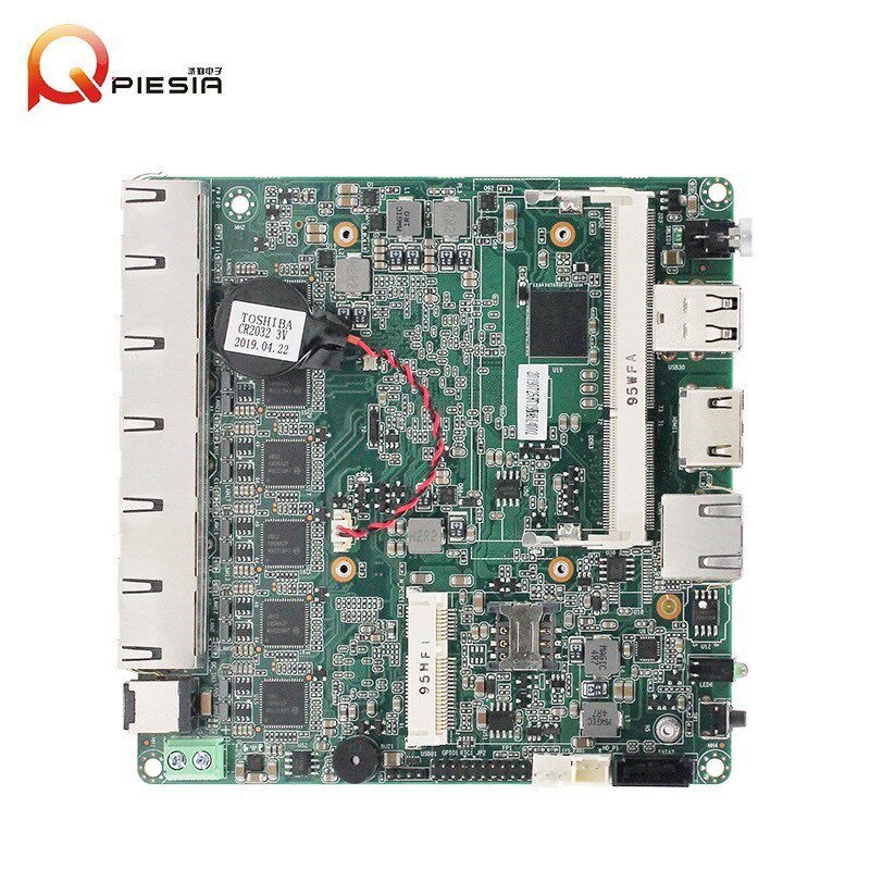 派勤J1900 E3845四核 6个I211千兆网口RS232软路由防火墙迷你主板