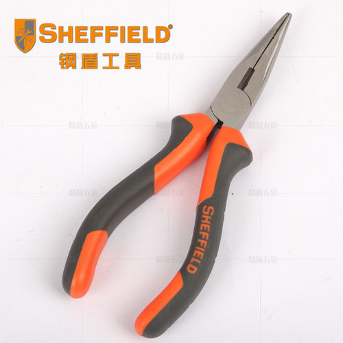 钢盾工具双色柄尖嘴钳6寸8寸尖咀钳电线钳尖头钳钢丝电工钳子维修