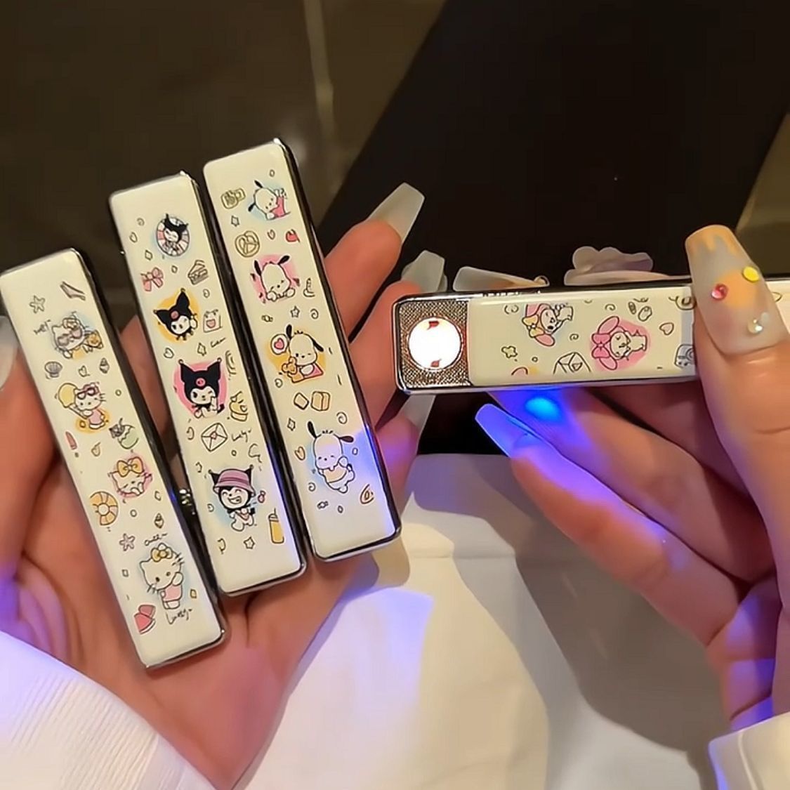 USB充电库洛米打火机kitty猫超薄防风ins高颜值创意点烟器送男友