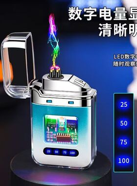 2025新款创意防风脉冲电弧充电打火机个性礼品送男友礼物抖音网红