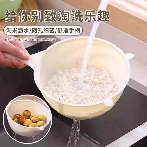 【下单立减50】细网滤网厨房淘米沥水神器轻量不漏米家用过滤勺