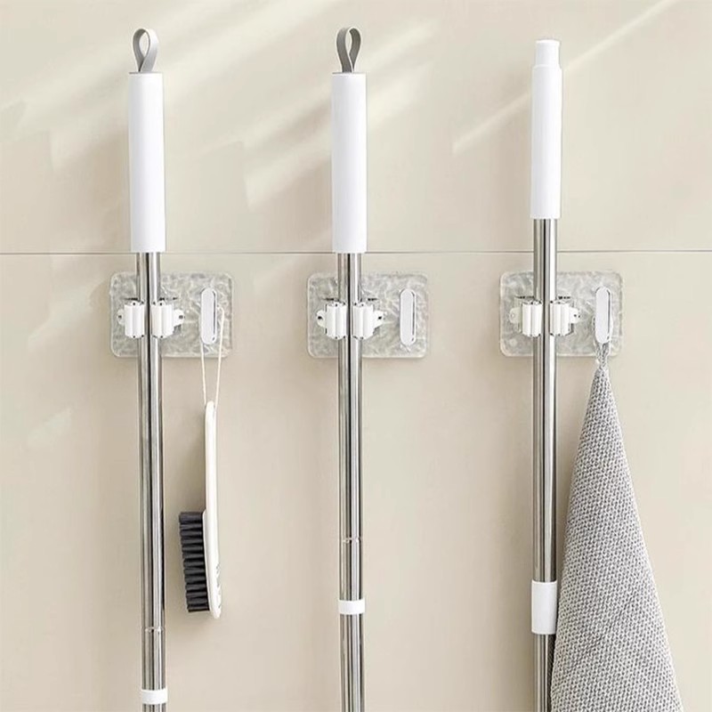 【下单立减50】免打孔壁挂粘钩强力承重多功能拖把挂钩浴室收纳架