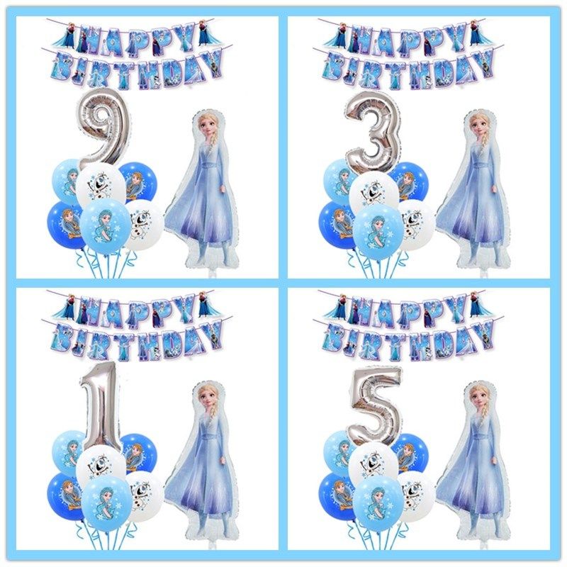 爱莎公主主题铝膜气球女孩周岁生日装饰银色数字组合字母拉旗,节庆用品/礼品,气球,淘宝优惠券,粉丝福利购,淘宝优惠卷