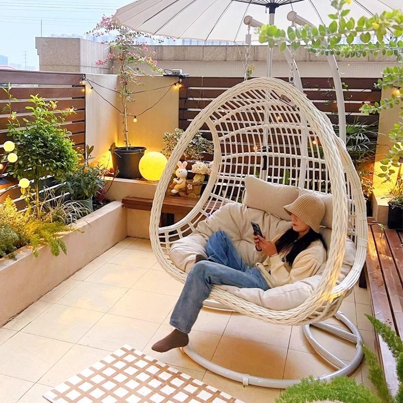 双人吊椅吊篮藤椅摇椅阳s台休闲双人摇篮椅家用室内秋千吊椅吊篮