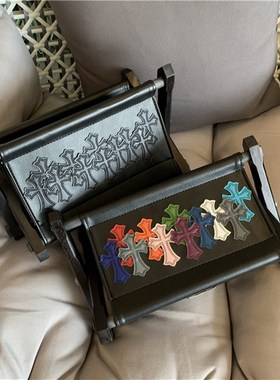 克罗心黑色彩色十字架欧美置物篓收纳架杂志架