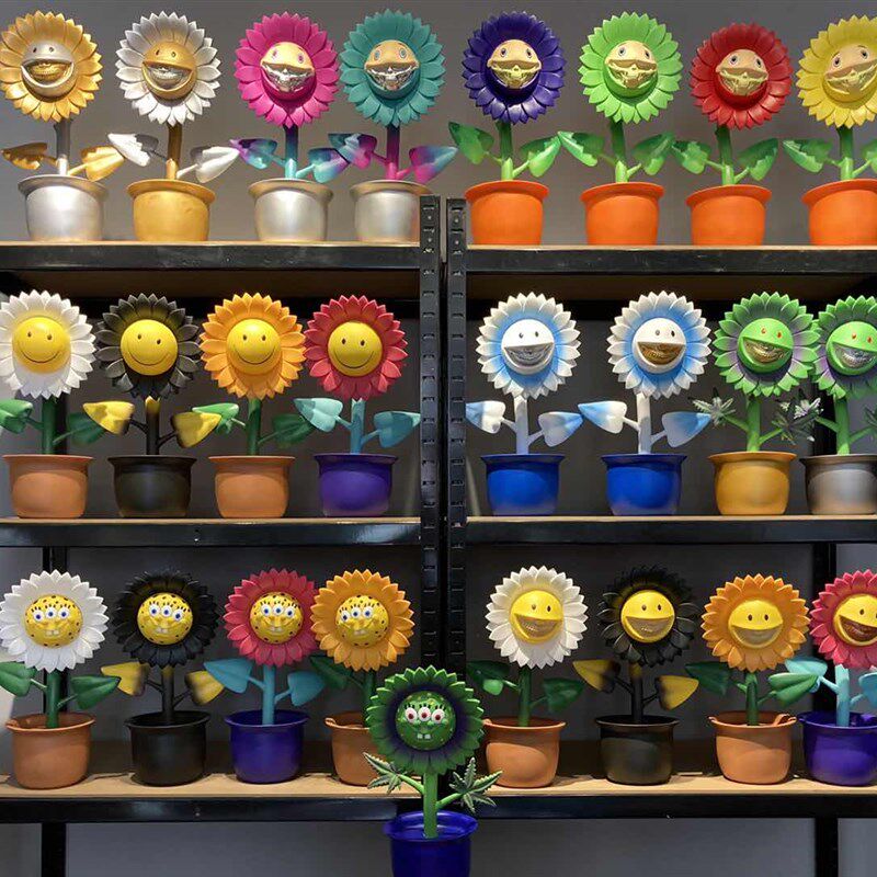 rnh太阳花教父雕塑搪胶头可转动潮流网红软装奢侈品,家居饰品,桌面摆件,淘宝优惠券,粉丝福利购,淘宝优惠卷