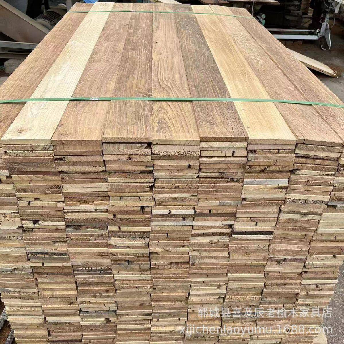 老榆木板材吧台办公室实木桌面复古风化纹理板材茶台茶桌木材