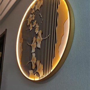 铝合金圆形画框金属拉丝型材LED发光灯带相框十字绣圆框装饰镜框