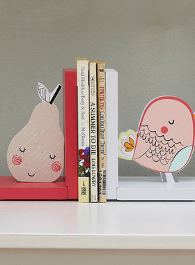 儿童房兔子书挡摆件书桌面卡通可爱动物家居装饰房间书房书立书靠