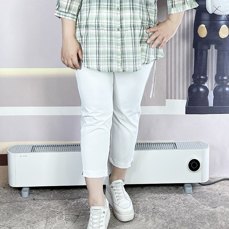 天娇一生水2024夏季新款九分裤女休闲大码女装休闲裤薄款弹力裤子