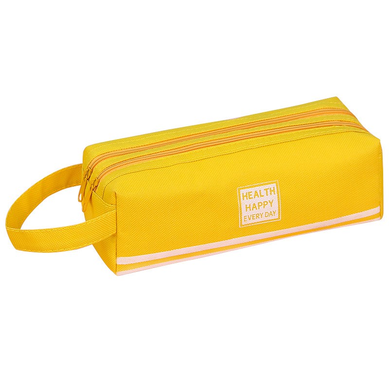 笔盒收纳超好看的笔袋小型迷你笔袋双层笔袋牛津布手提简约双拉链