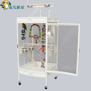 透明亚克力大型鹦鹉鸟笼子 鹦鹉豪华金属大号繁殖笼 灰鹦鹉葵花B