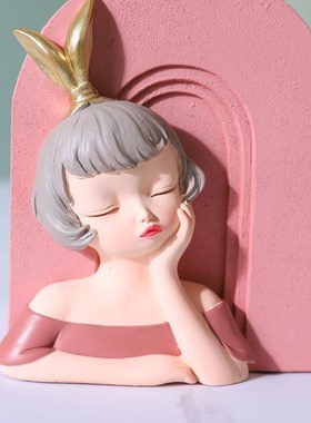 收纳笔筒可爱桌面化妆创意时尚刷学生摆件筒装饰简约盒客厅网红女