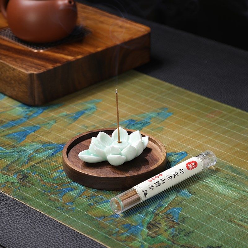 创意莲花线香香插底座家用室内檀香沉香香座点香插摆件香薰炉茶道,家居饰品,香薰炉,淘宝优惠券,粉丝福利购,淘宝优惠卷