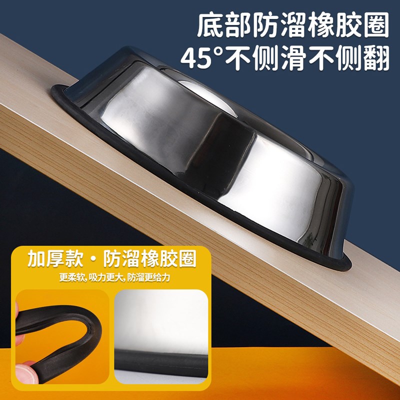 狗碗不锈钢猫碗防打翻宠物碗单碗食盆猫咪粮盆大型犬防滑狗狗用品