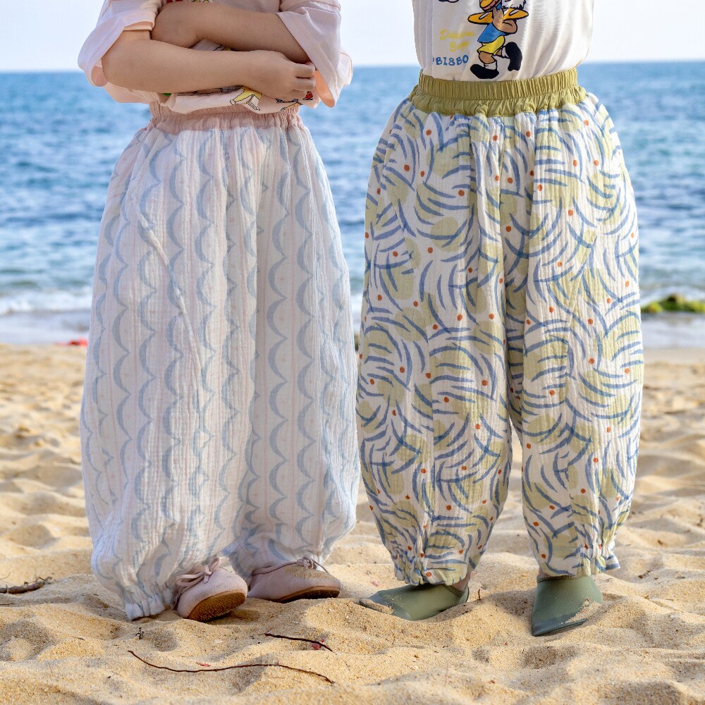 36189 bi8bo2026夏季新款男女童同款休闲宽松透气柔感防蚊裤