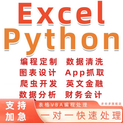excel表格python代做vba数据分析可视化编程图表app网页宏制作处
