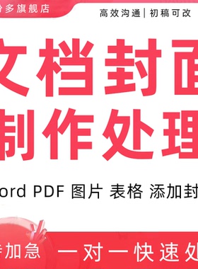 文档封面制作处理word图设计背景ppt企业文档册子pdf设计代做图表