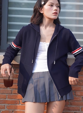 [TNOM BREMOE] 外套开衫卫衣男2025春季情侣装针织衫休闲运动女