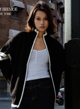 [TNOM BREMOE] 美式街头针织外套男春秋季潮流高级感上衣情侣款