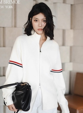 [TNOM BREMOE] 美式潮牌潮流针织开衫外套女春秋季新款毛衣男士