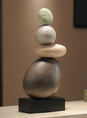 石来运转摆件家居酒柜电视柜软装饰品客厅玄关办公室乔迁新居礼品