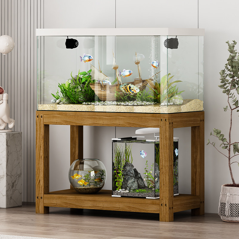 鱼缸架子实木专用承重底柜底座小型水簇箱乌龟缸草缸托架桌子家用