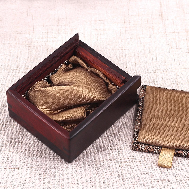 木盒机关首饰盒实木制红木收纳印章绒布仿古珠宝木质复古饰品包装