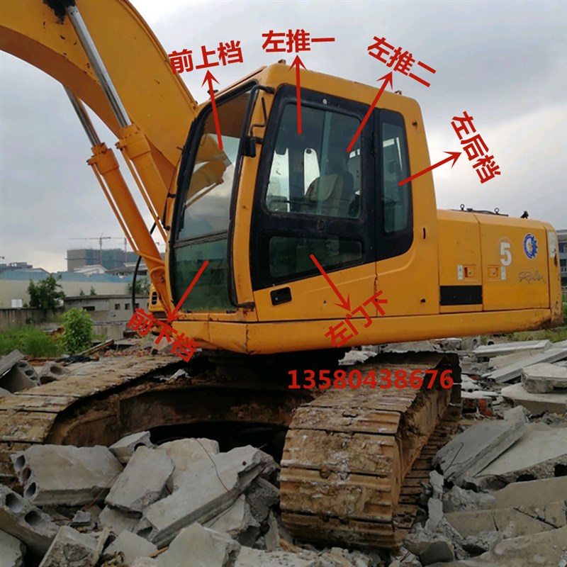 现挖掘机R210/245/265/320/335-7驾驶室玻璃前上下左右挡风玻璃