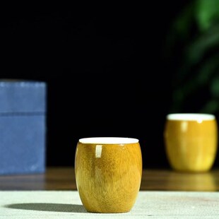 小叶金丝楠木茶杯酒杯阴沉木茶杯主人杯茶具套装 过年中秋节日送礼