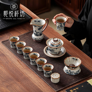 汝窑开片可养功夫茶具套装 家用办公室高档乔迁开业礼物送长辈礼盒