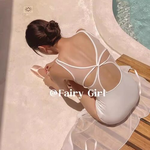 女神美背镂空连体泳装