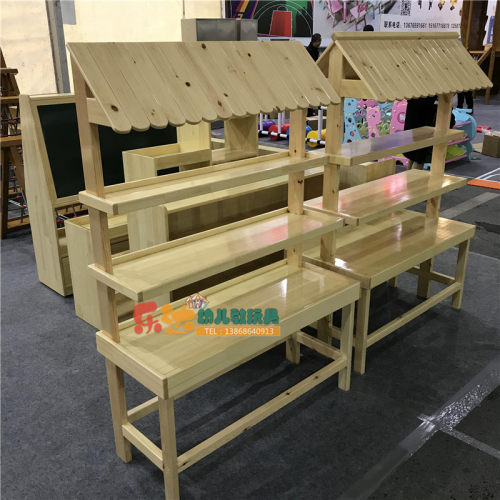 幼儿园儿童实木双面植物架储物收纳层架手工作品展示柜美工柜玩具