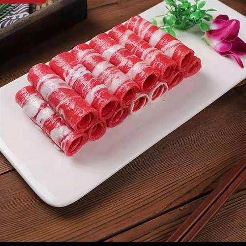 肥牛肥羊模型仿真菜羊肉卷仿真模型食品模型假菜道具火锅食材定做