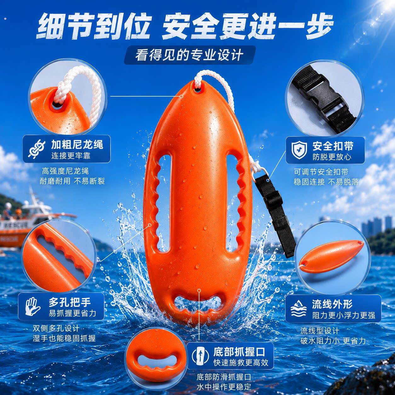 免充气跟屁虫游泳防溺水神器浮标泳浮漂野泳户外装备救生浮筒