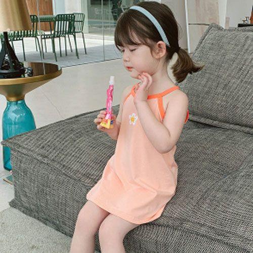 女童睡裙夏季薄款儿童睡衣家居服女孩空调服睡裙宝宝小睡衣吊带裙