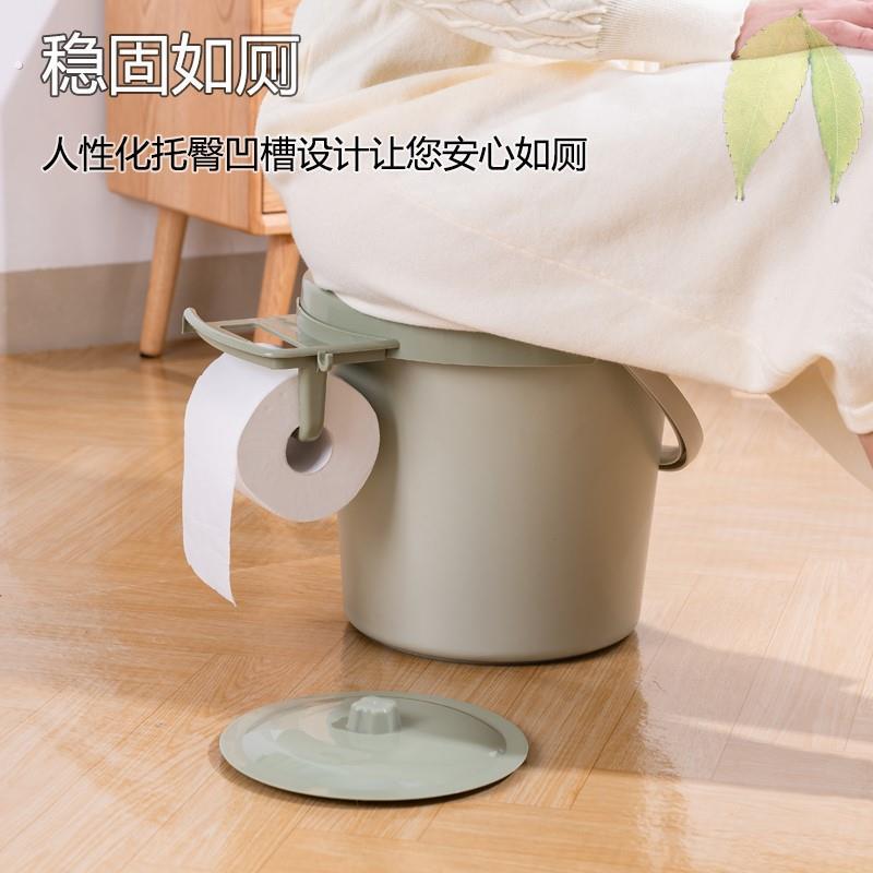老人坐便器便携式卧室家用带盖成人孕妇痰盂尿桶坐浴清洗移动马桶