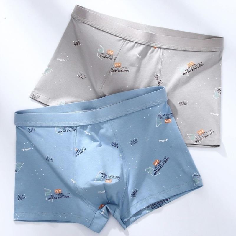 青少年内裤男纯棉发育期学生初中生高中生男孩秋季透气抗菌四角裤