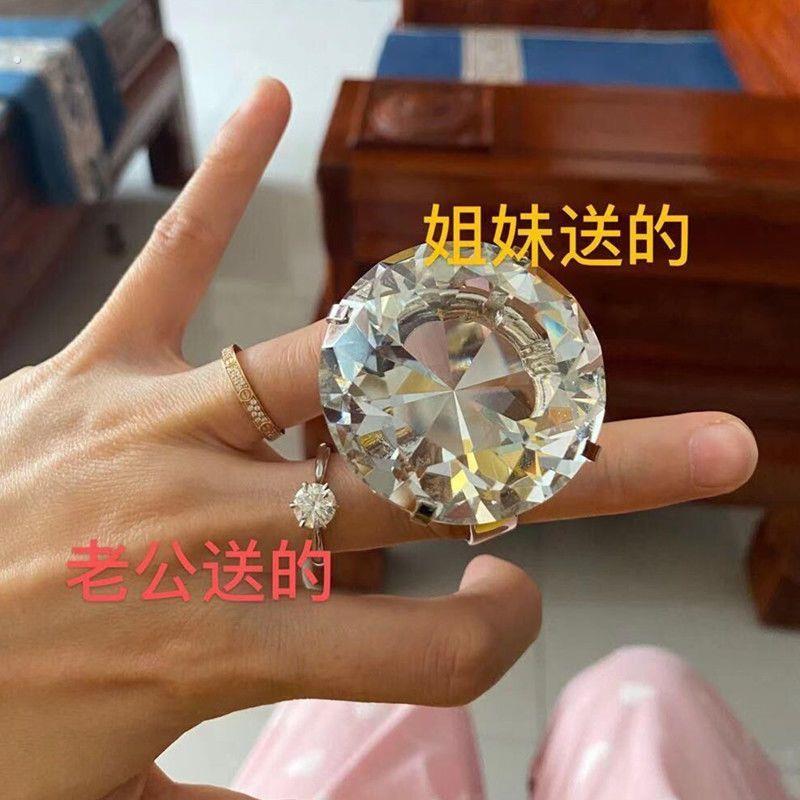 网红大钻石戒指女彷真求婚表白道具七夕情人节闺蜜生日礼物送女生