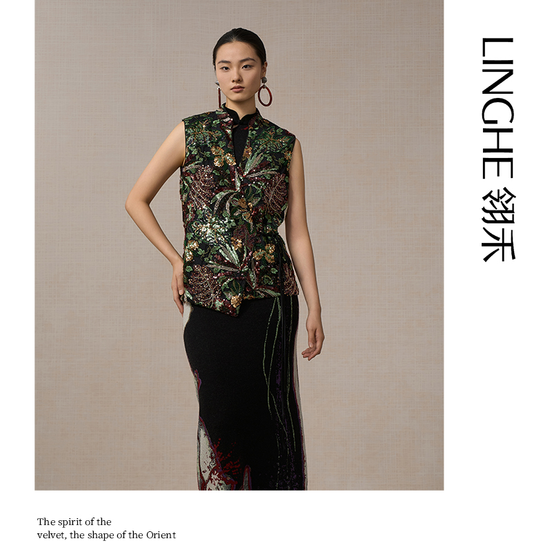 翎禾LINGHE-「浮生梦」新中式绿野仙踪马甲重工复古