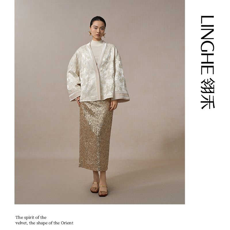 翎禾LINGHE-气质百搭外套秋冬宽松新中式提花