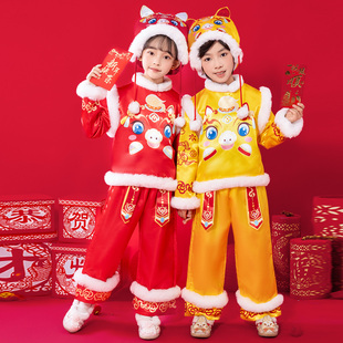 儿童欢庆马年演出服幼儿园男女童喜庆舞蹈少儿春晚元旦春节表演装