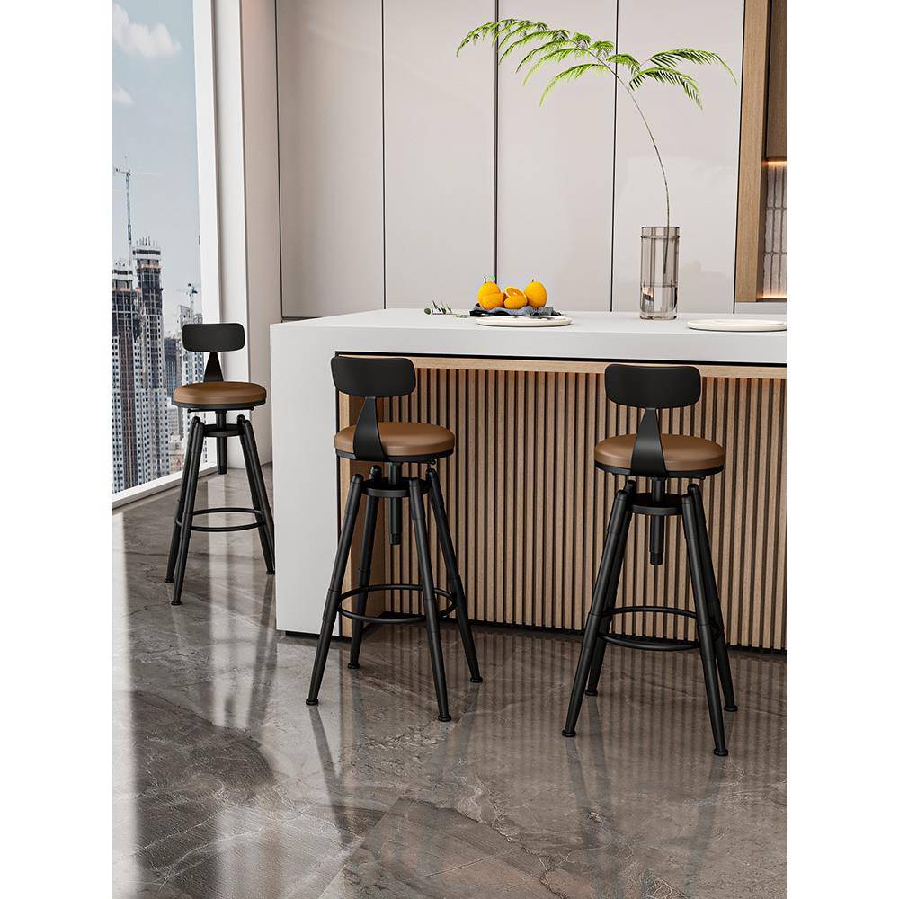 需定制铁艺旋转升降椅吧台椅酒吧椅子高脚凳靠背高脚椅现代简约家