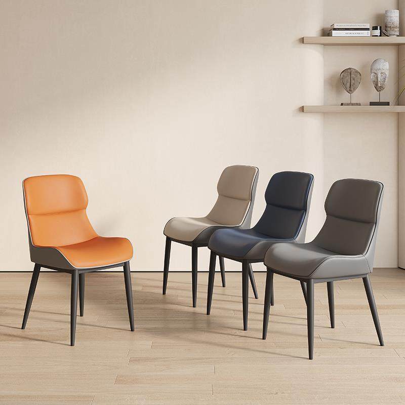 需定制意式极简设计师餐椅家用现代简约网红实木靠背凳软包酒店餐