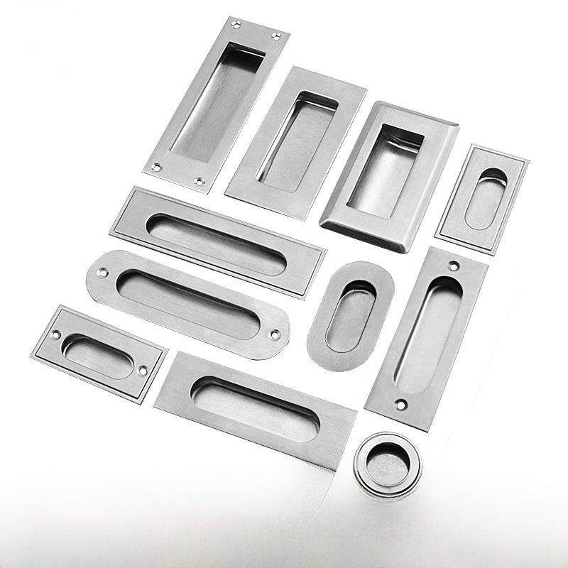 不锈钢暗拉手衣柜推拉门嵌入式隐形柜门把手移门抽屉隐藏暗扣手