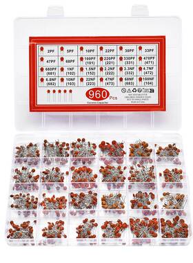 榕誉微瓷片电容盒960PCS 24种规格 电子元件瓷介电容组合