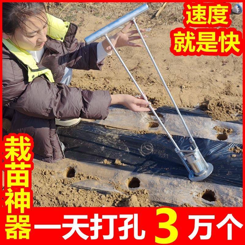 栽苗神器农用工具打坑蔬菜辣椒移栽机移苗打洞器栽苗器西瓜打孔器